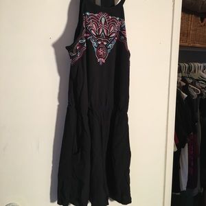 Xhilaration Decorative-Stitched Racerback Romper